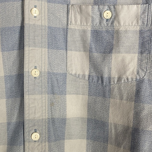 J.Crew Men's Button Up Plaid Shirt Blue Grey Medium - Picture 3 of 8